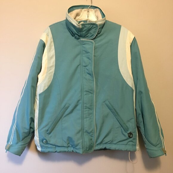 Retro Two Tone Blue Snowboarding Jacket - Picture 1 of 16